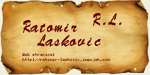 Ratomir Lasković vizit kartica